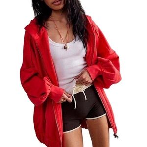 FREE PEOPLE Lucky Zip Up Slouchy Hoodie Jacket Size M New w/o Tag MSRP $148 SOO